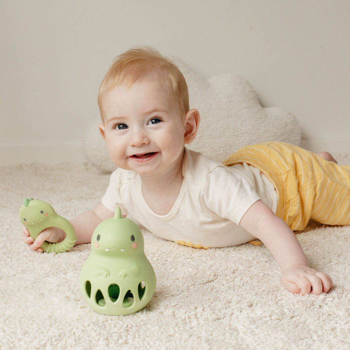 Tiger Tribe Silicone Rattle - Dino