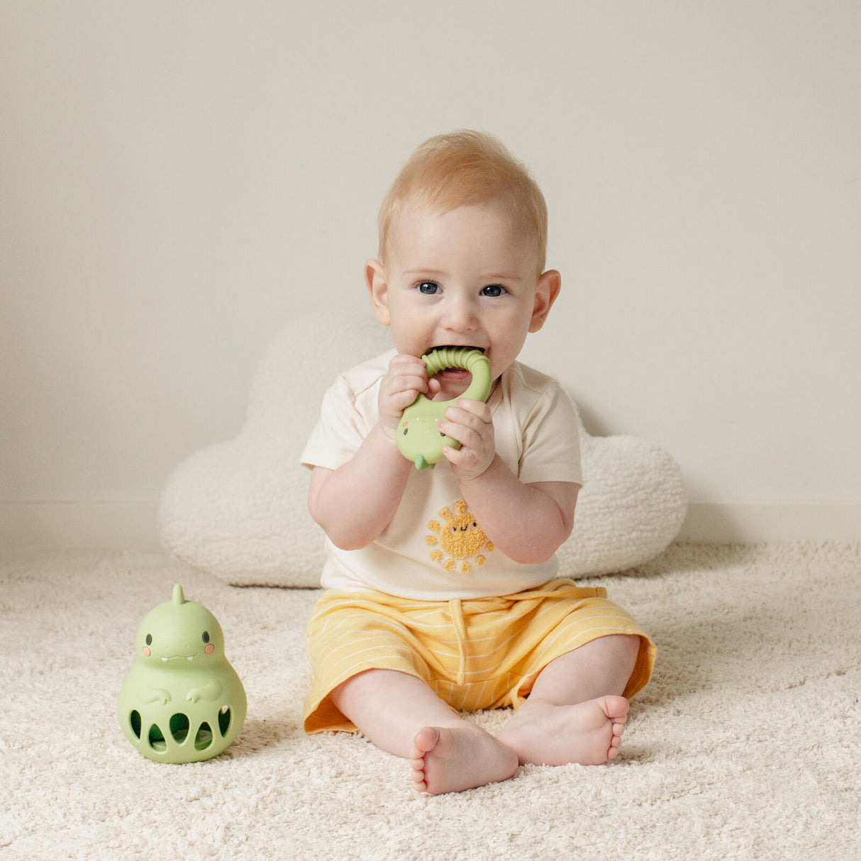 Tiger Tribe Silicone Rattle - Dino