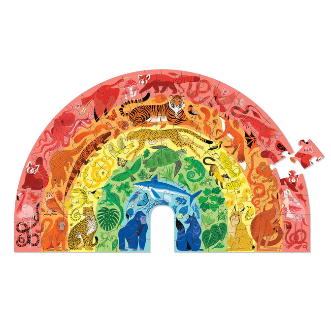 Crocodile Creek 100pc Rainbow Puzzle - Animals
