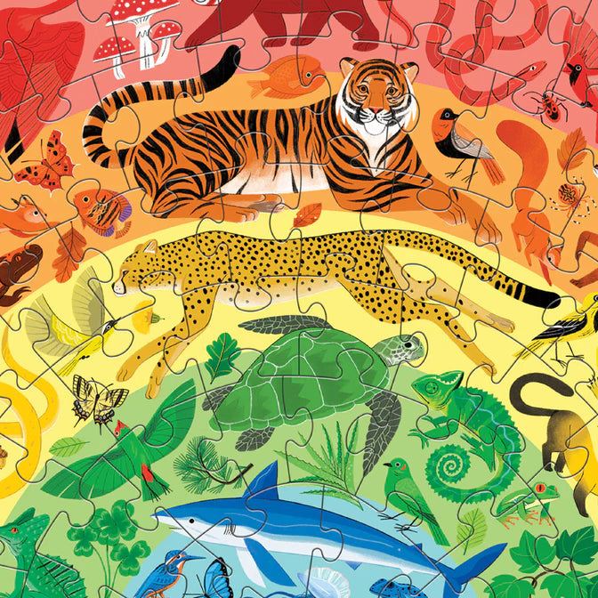Crocodile Creek 100pc Rainbow Puzzle - Animals