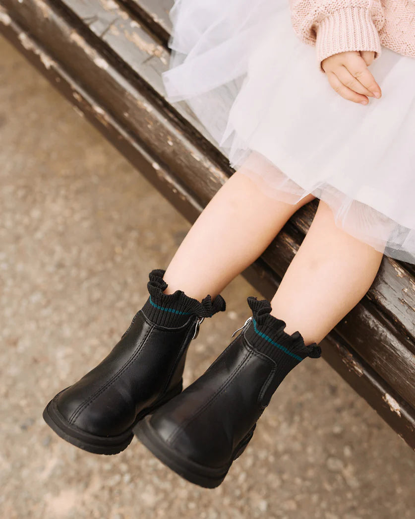 Walnut Flora Boot - Black