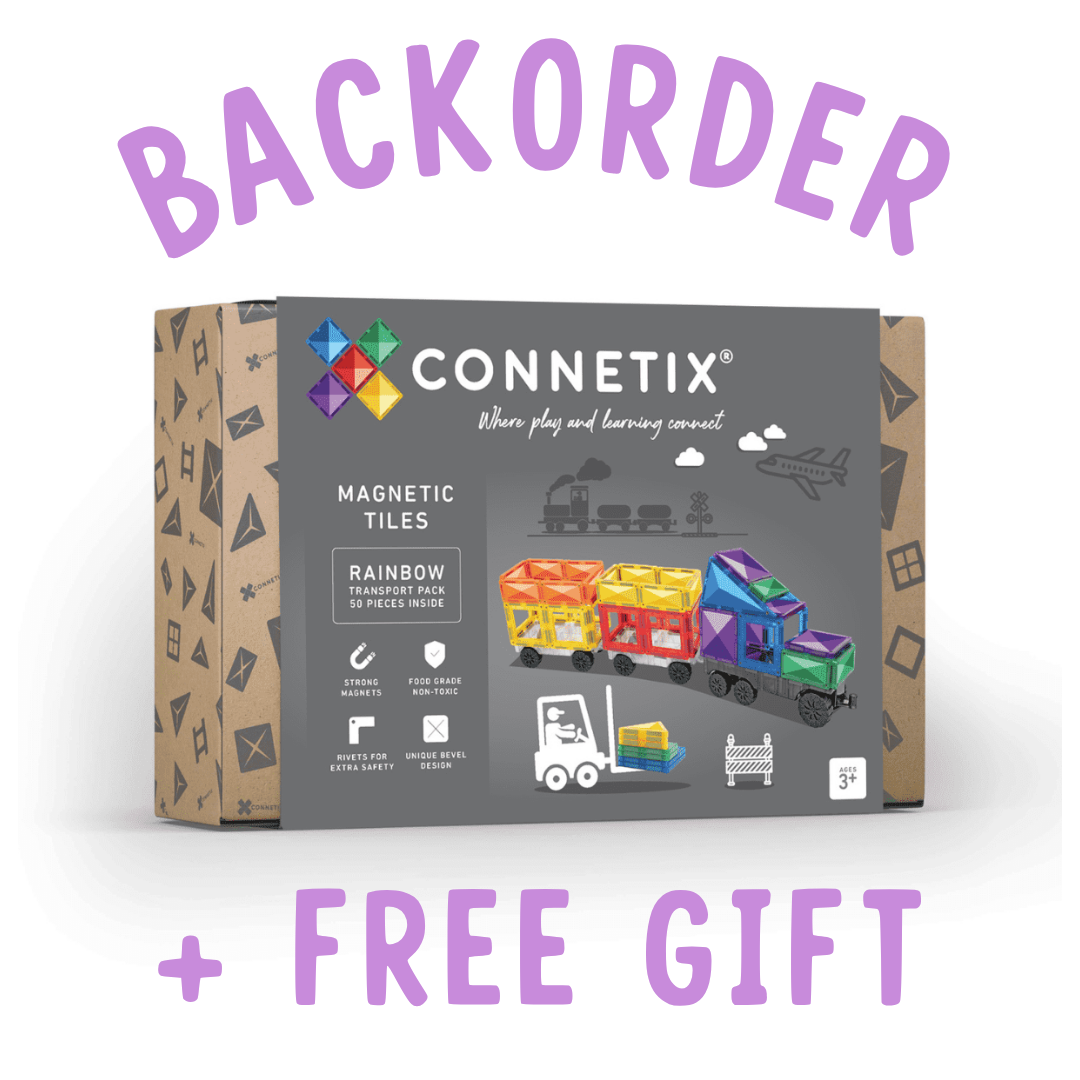 BACKORDER: Connetix Rainbow Transport Pack - 50 Piece