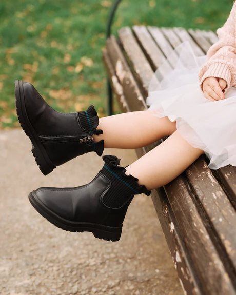Walnut Flora Boot - Black