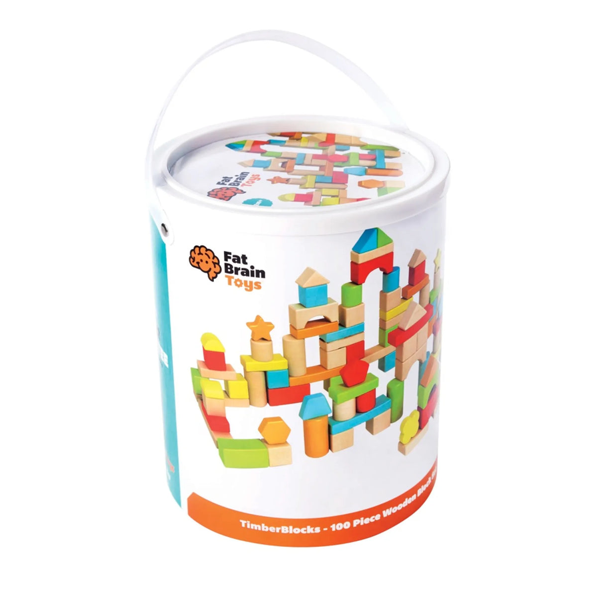 Fat Brain Toys - Timberblocks 100 Piece Wooden Block Set