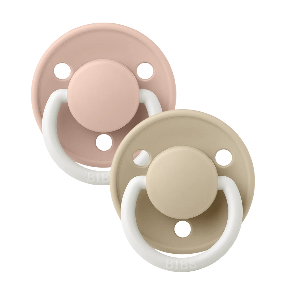 BIBS De Lux Glow 2 Pack - Blush/Vanilla
