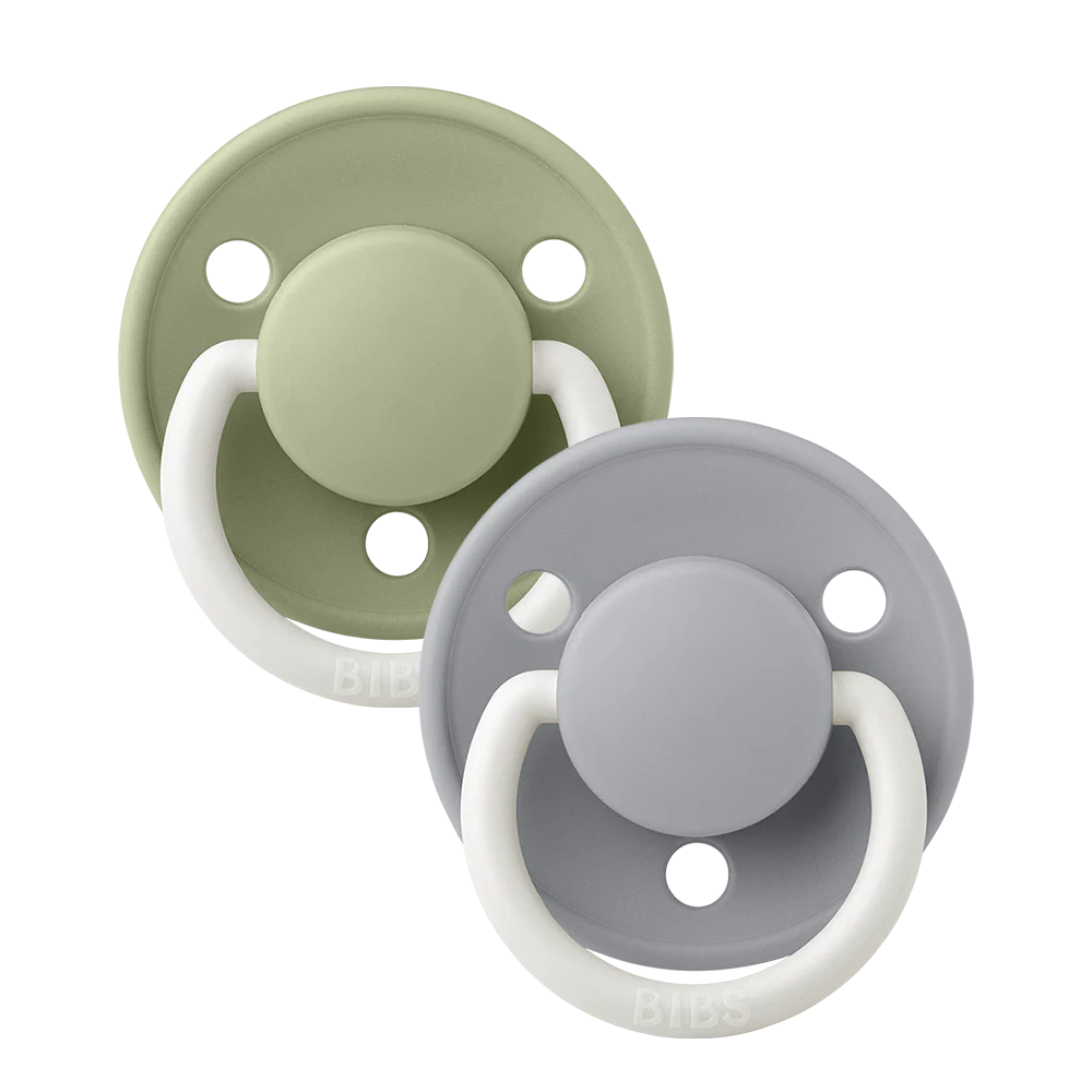 BIBS De Lux Glow 2 Pack - Sage/Cloud