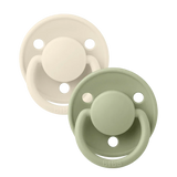 BIBS De Lux Pacifiers / Silicone 2 Pack - Ivory/Sage
