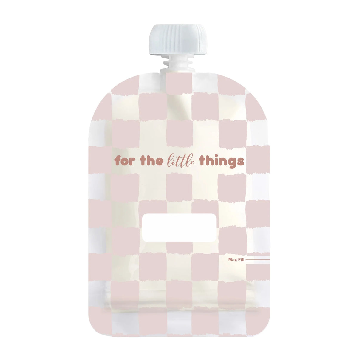 Sinchies Reusable Food Pouches 150ml - 5 Pack - Checkmate Blush