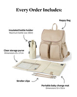 OiOi Nappy Backpack - Oat Dimple