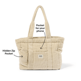 OiOi Everyday Tote - Cream Corduroy