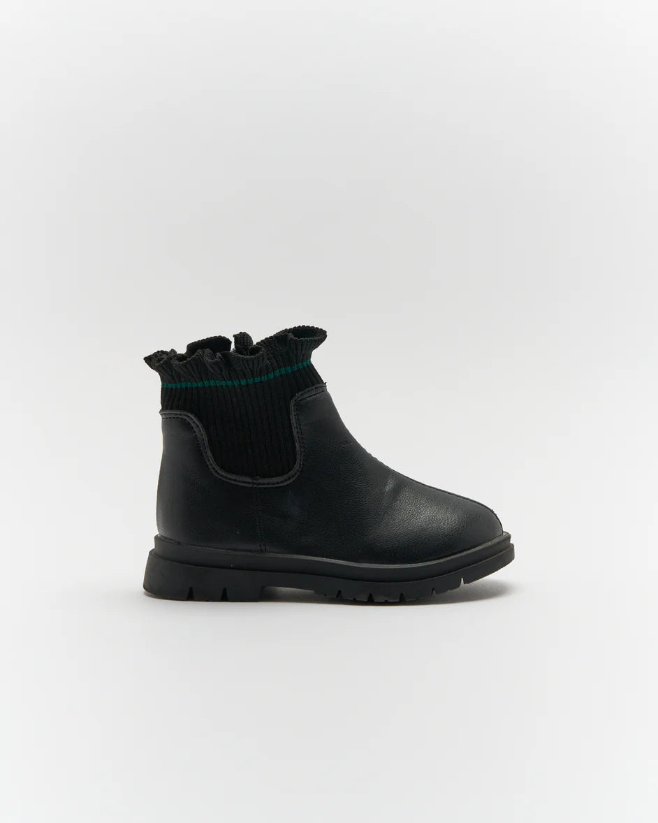 Walnut Flora Boot - Black
