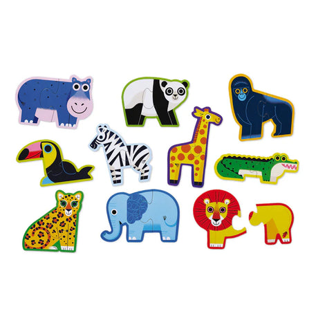 Crocodile Creek Let's Begin 2pc Puzzles - Jungle