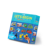 Crocodile Creek Let's Begin 2pc Puzzles - Vehicles