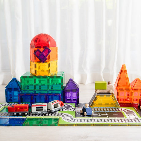 Learn & Grow Magnetic Tile Toppers - Train Track