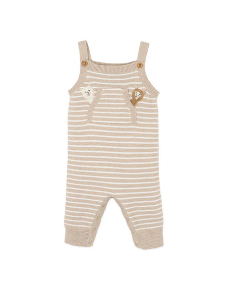 Minihaha Hunter Organic Stripe Knitted Overalls