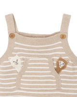 Minihaha Hunter Organic Stripe Knitted Overalls