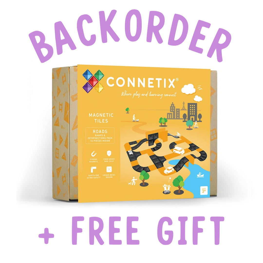 BACKORDER: Connetix Roads Ramps + Intersections Pack - 16 Piece