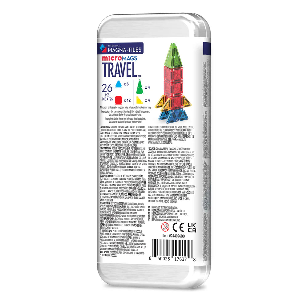 Magna-tiles microMAGS Travel- 26 Piece Set