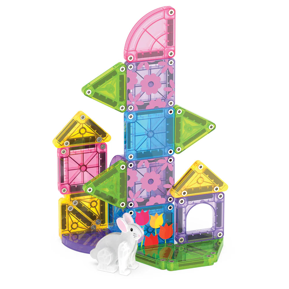 Magna-tiles microMAGS Travel- 24 Piece Set - Spring Garden