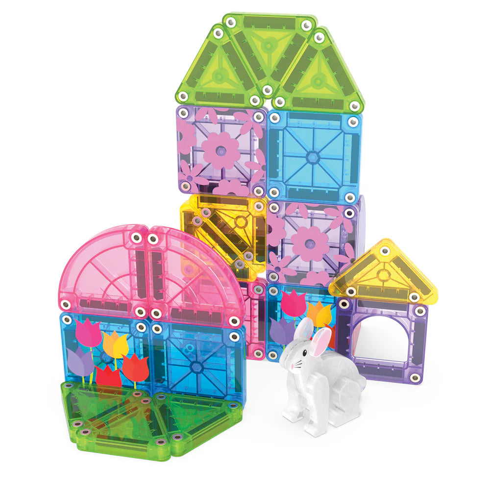 Magna-tiles microMAGS Travel- 24 Piece Set - Spring Garden