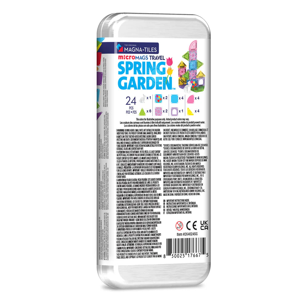 Magna-tiles microMAGS Travel- 24 Piece Set - Spring Garden