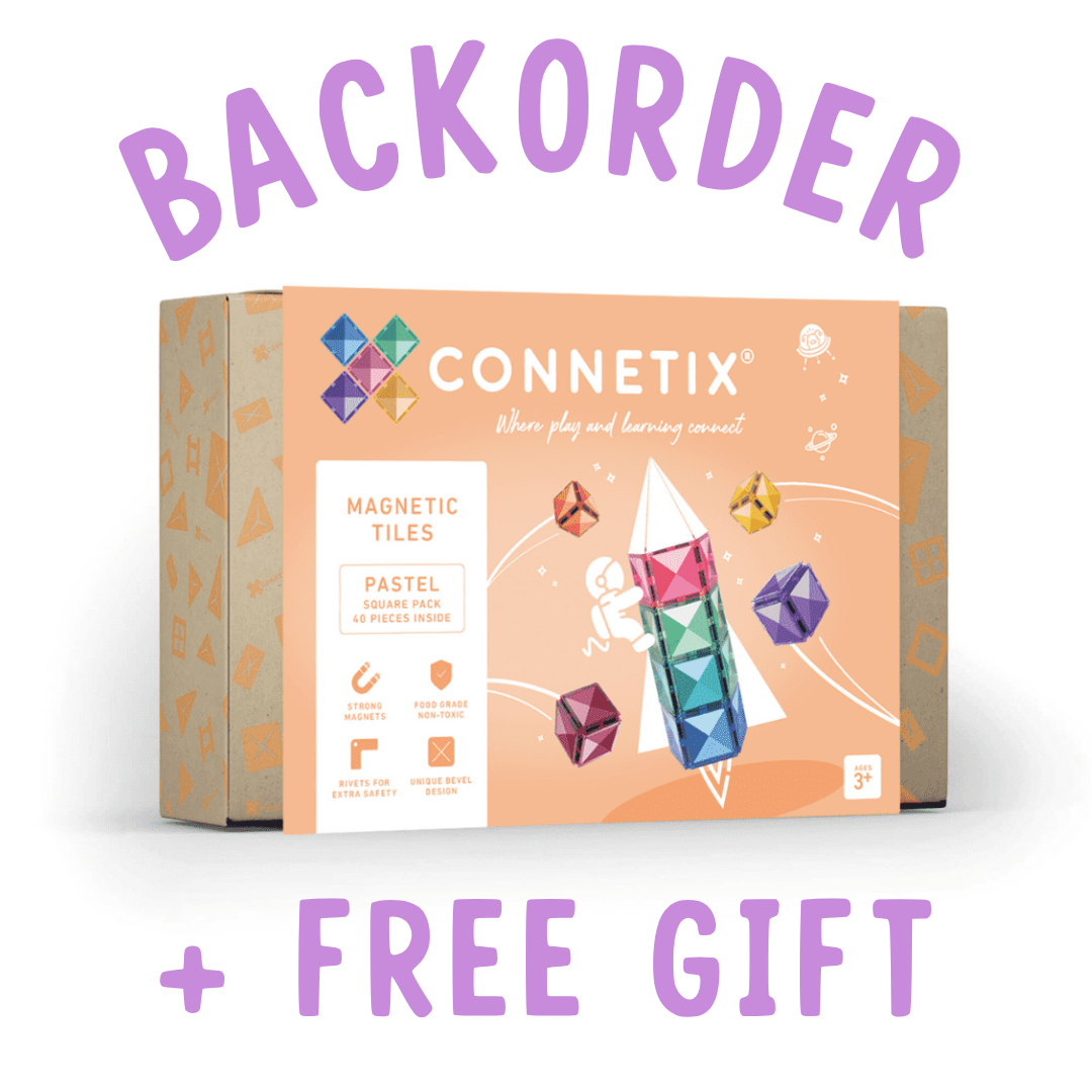 BACKORDER: Connetix Pastel Squares - 40 Piece