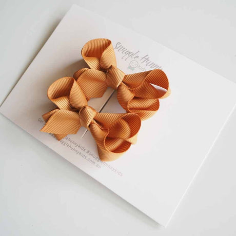 Mustard Bow - Piggy Tail Set