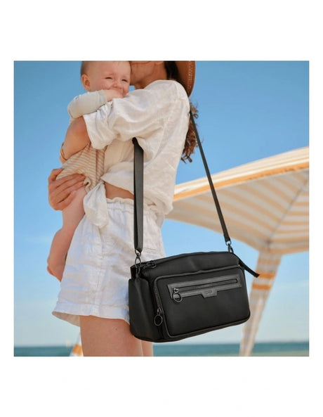 OiOi Multitasker Vegan Leather Pram Caddy 2.0 - Black