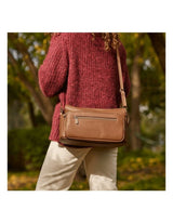 OiOi Multitasker Vegan Leather Pram Caddy 2.0 - Chestnut Brown