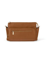 OiOi Multitasker Vegan Leather Pram Caddy 2.0 - Chestnut Brown
