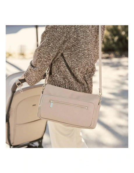 OiOi Multitasker Vegan Leather Pram Caddy 2.0 - Oat