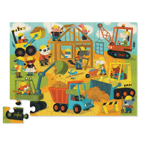 Crocodile Creek 36pc Classic Floor Puzzle - Busy Builders