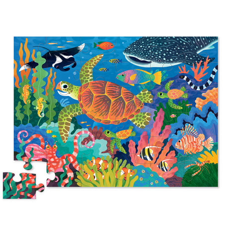 Crocodile Creek Classic Floor Puzzle 36 pc - Sea Turtle (Foil Stamped)