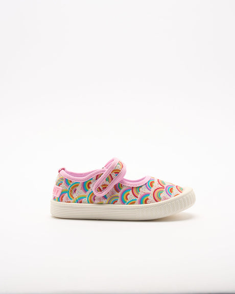 Walnut Mary Jane Canvas - Rainbows