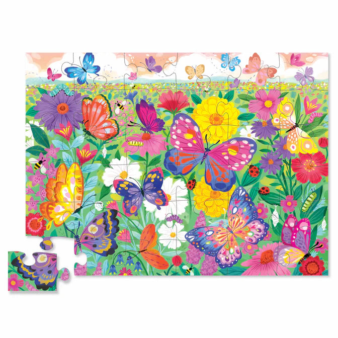 Crocodile Creek Classic Floor Puzzle 36 pc - Butterfly Garden