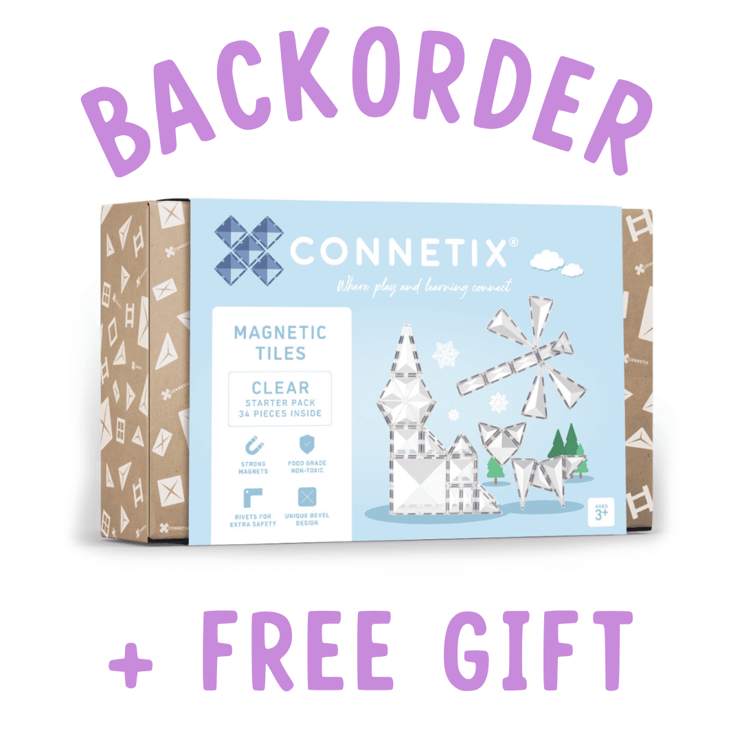 BACKORDER: Connetix Clear Starter Pack - 34 Piece