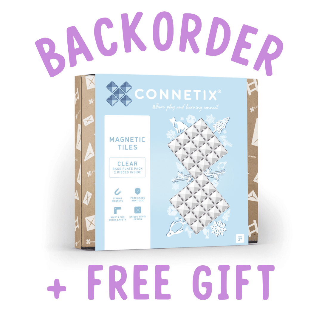 BACKORDER: Connetix Base Plates - Clear 2 Piece