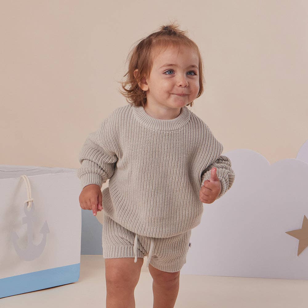 Snuggle Hunny Organic Cotton Knit Shorts - Pistachio