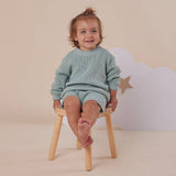 Snuggle Hunny Organic Cotton Knit Shorts - Sage