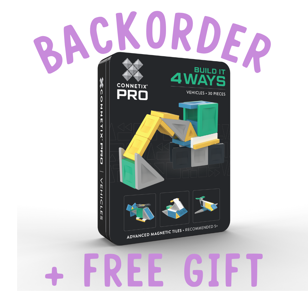 BACKORDER: Connetix Pro Build It 4 Ways - Vehicles Pack - 30 pc