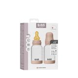 BIBS Glass Bottle Complete Set (2 Pack) 120ml Latex - Blush