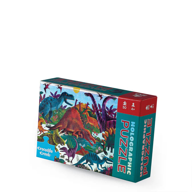 Crocodile Creek Holographic Puzzle 50 pc - Dinosaurs
