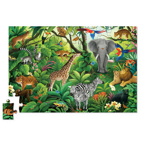 Crocodile Creek Holographic Puzzle 50 pc - Jungle Paradise