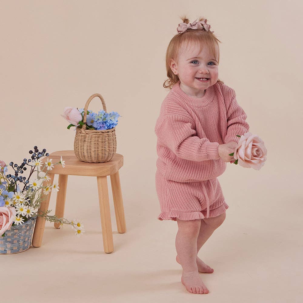 Snuggle Hunny Organic Cotton Knit Bloomers - Rosa