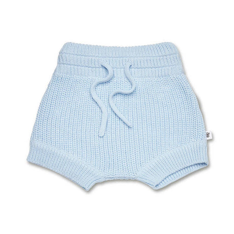 Snuggle Hunny Organic Cotton Knit Shorts - Baby Blue