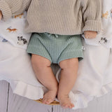 Snuggle Hunny Organic Cotton Knit Shorts - Sage