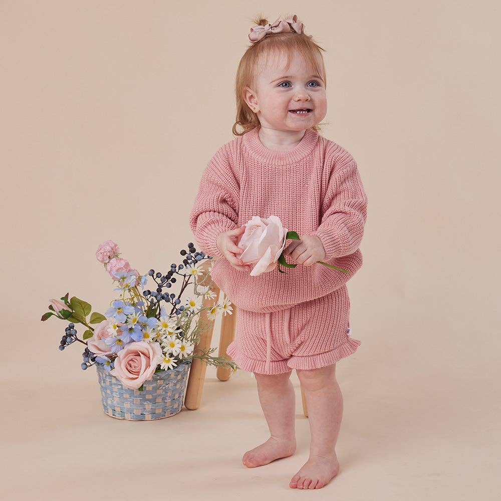 Snuggle Hunny Organic Cotton Knit Bloomers - Rosa