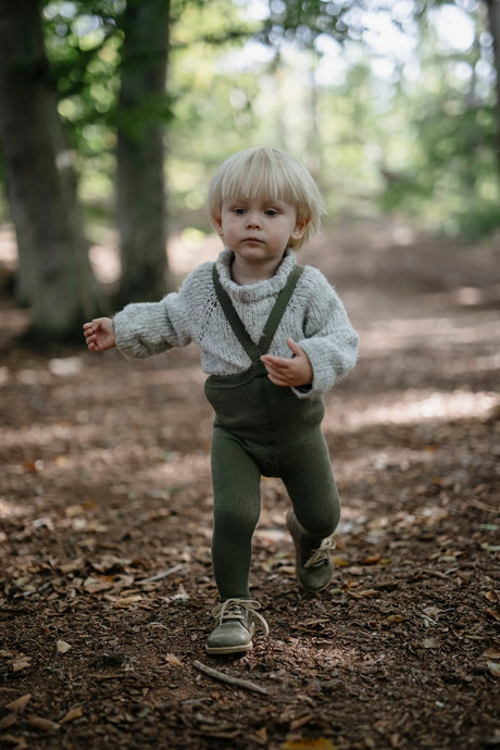 Silly Silas Footed Tights - Olive