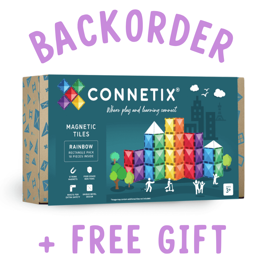 BACKORDER: Connetix Rainbow Rectangle Pack - 18 Piece