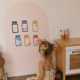 SmartyPals Magnetic Playwall™ - Magnetic Wall Decal for Kids & Playrooms: Olive